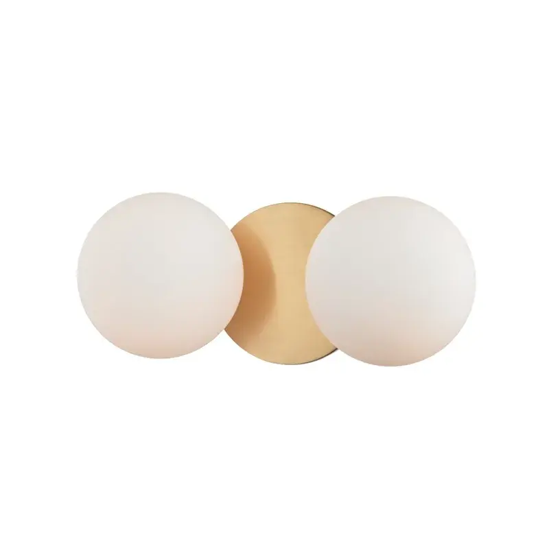 Baird 2-Light LED Bath Bracket in Aged Brass