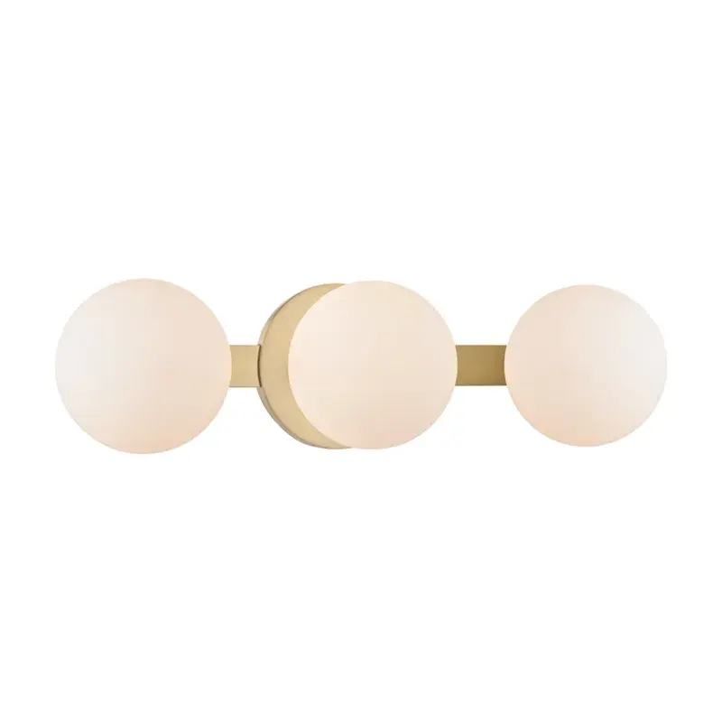 Baird 3-Light LED Bath Bracket in Aged Brass - Image 1