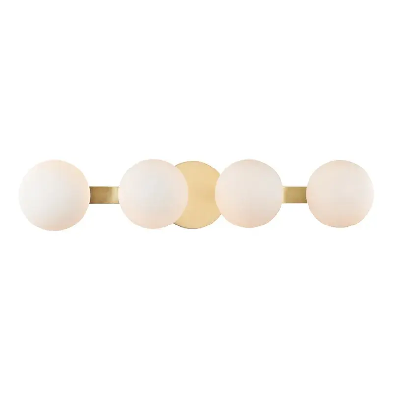 Baird 4-Light LED Bath Bracket in Aged Brass - Image 1