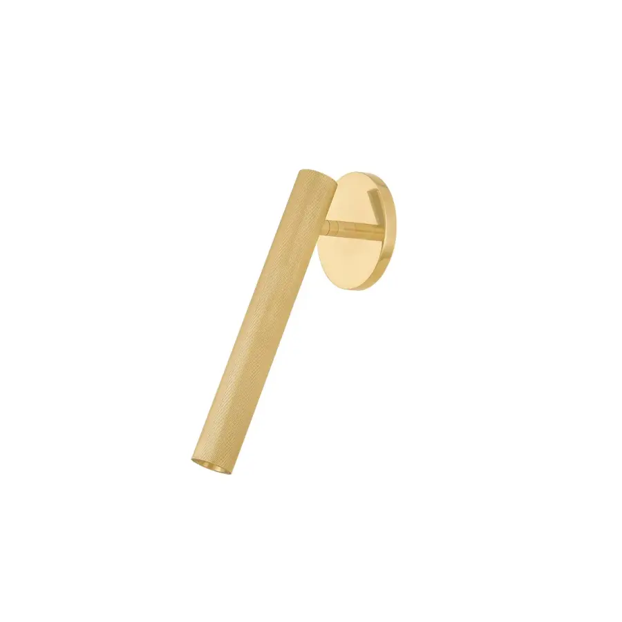 Simeon LED Wall Sconce in Aged Brass - Image 1