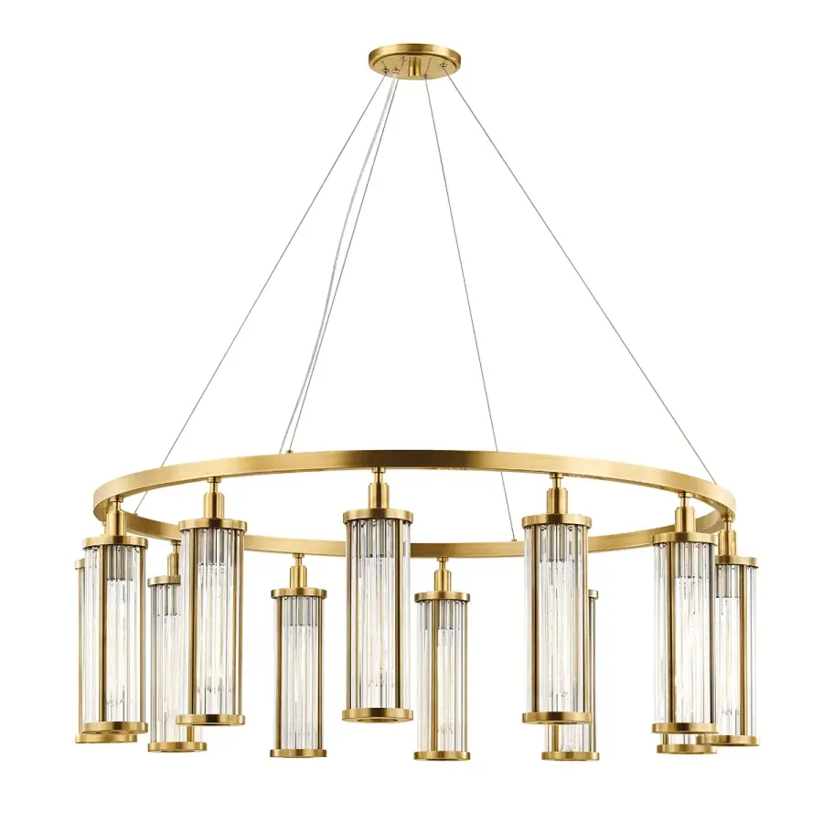 Marley 12-Light Chandelier in Aged Brass