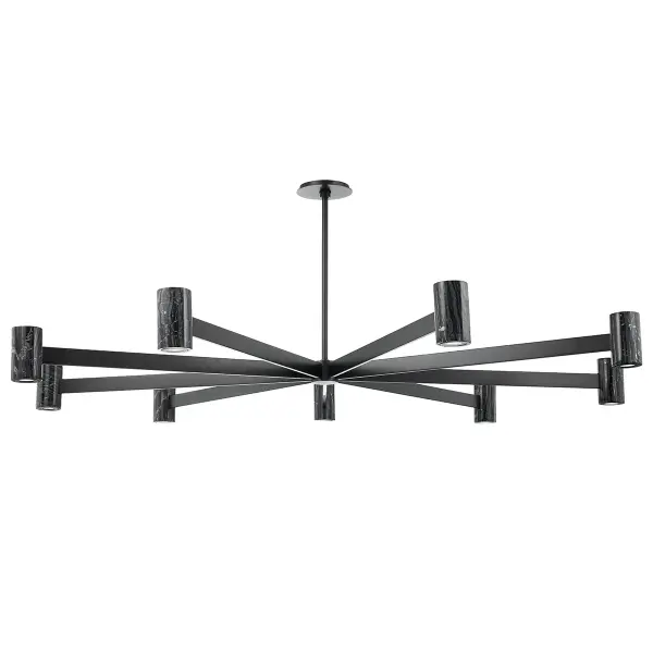 The Predock makes a bold architectural statement with its expansive 64-inch linear profile and sophisticated Black Brass finish. Integrated LED technology delivers warm, efficient illumination perfect for large dining tables and kitchen islands.