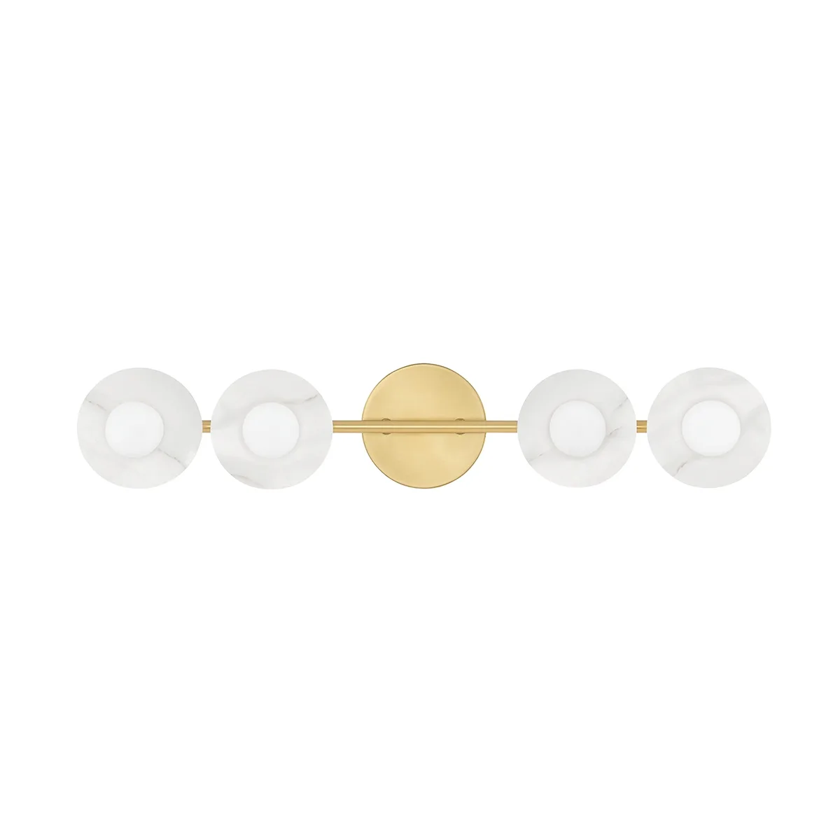 Elmont 4-Light Bath Bracket in Aged Brass