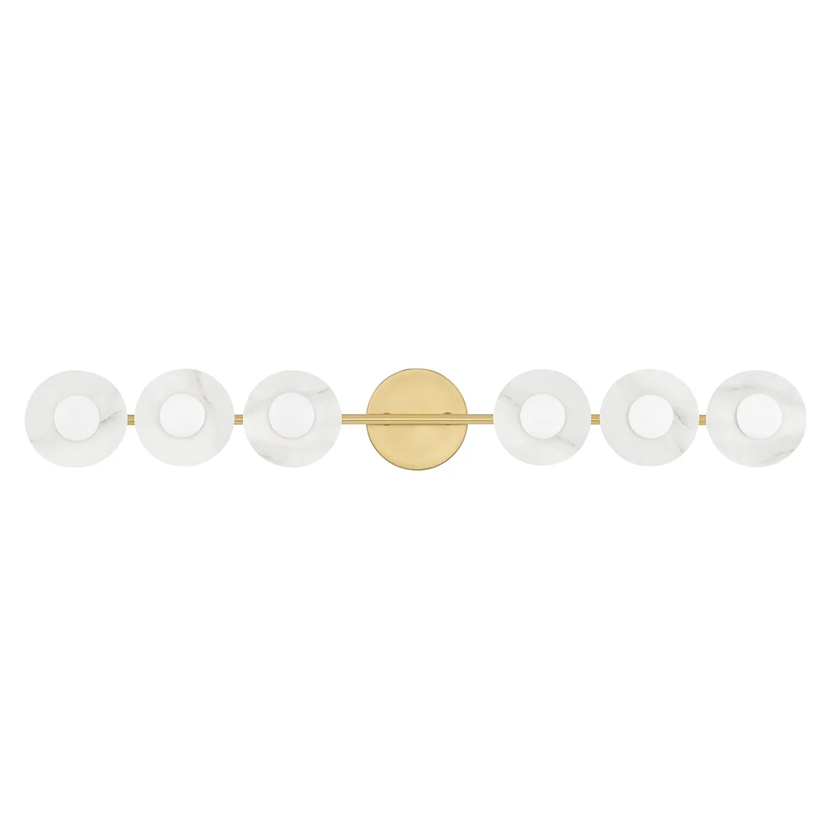 Elmont 6-Light Bath Bracket in Aged Brass