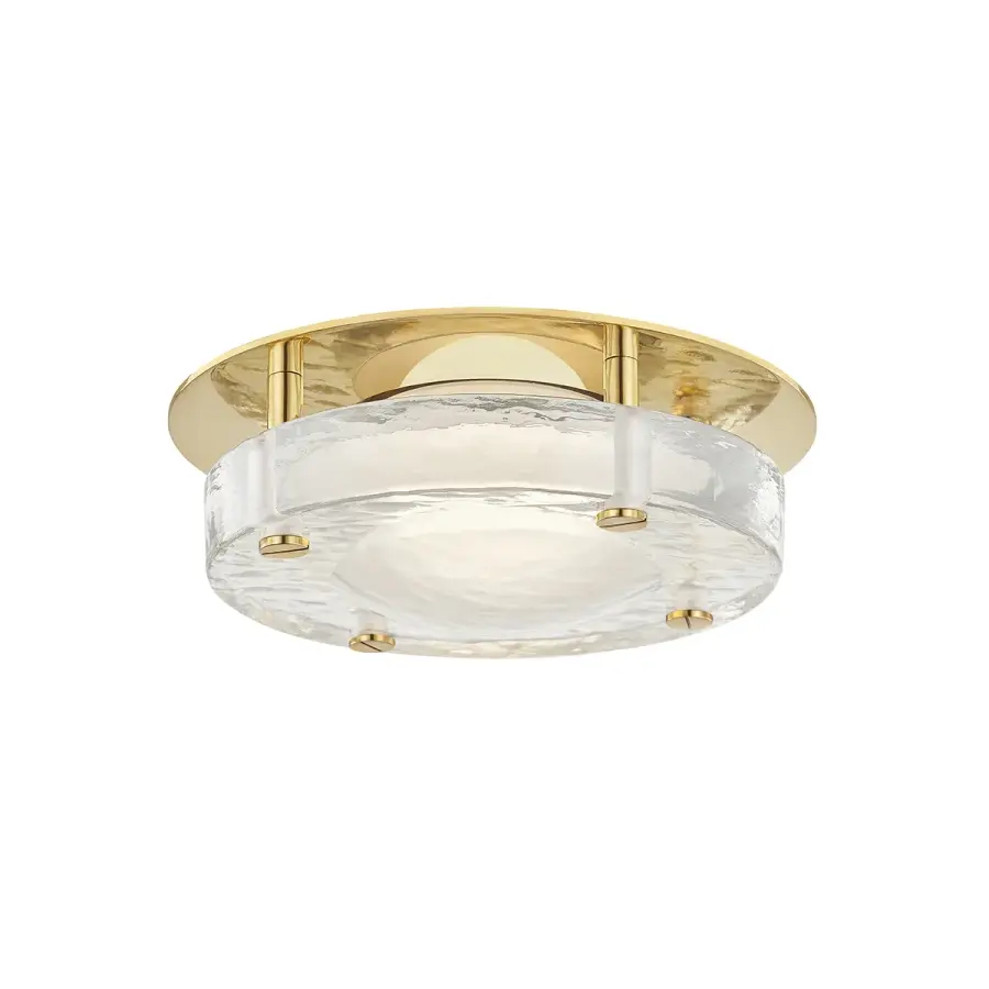 Heath LED Flush Mount in Aged Brass