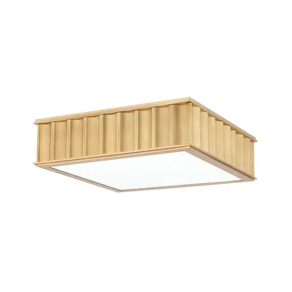 The Middlebury offers timeless appeal with its aged brass finish and compact 13-inch profile. Perfect for spaces with low ceilings where a traditional pendant won't work. The opal matte glass provides soft, diffused light.
