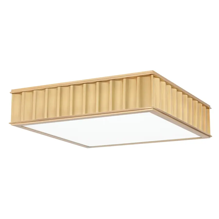 Middlebury 3-Light Flush Mount in Aged Brass