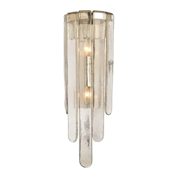 The Fenwater wall sconce brings refined elegance with its slender vertical profile and polished nickel finish. At nearly 24 inches tall, it makes a striking statement while maintaining a compact 7.5-inch width.