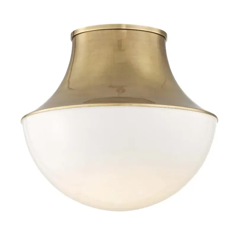 Lettie Flush Mount in Aged Brass - Image 1