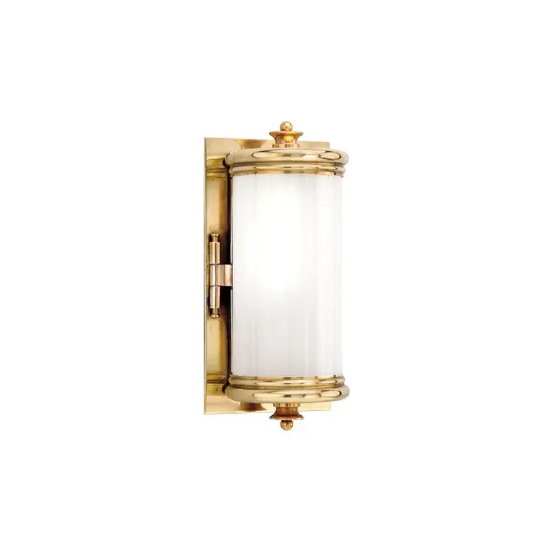 Bristol One Light Bath Bracket in Aged Brass