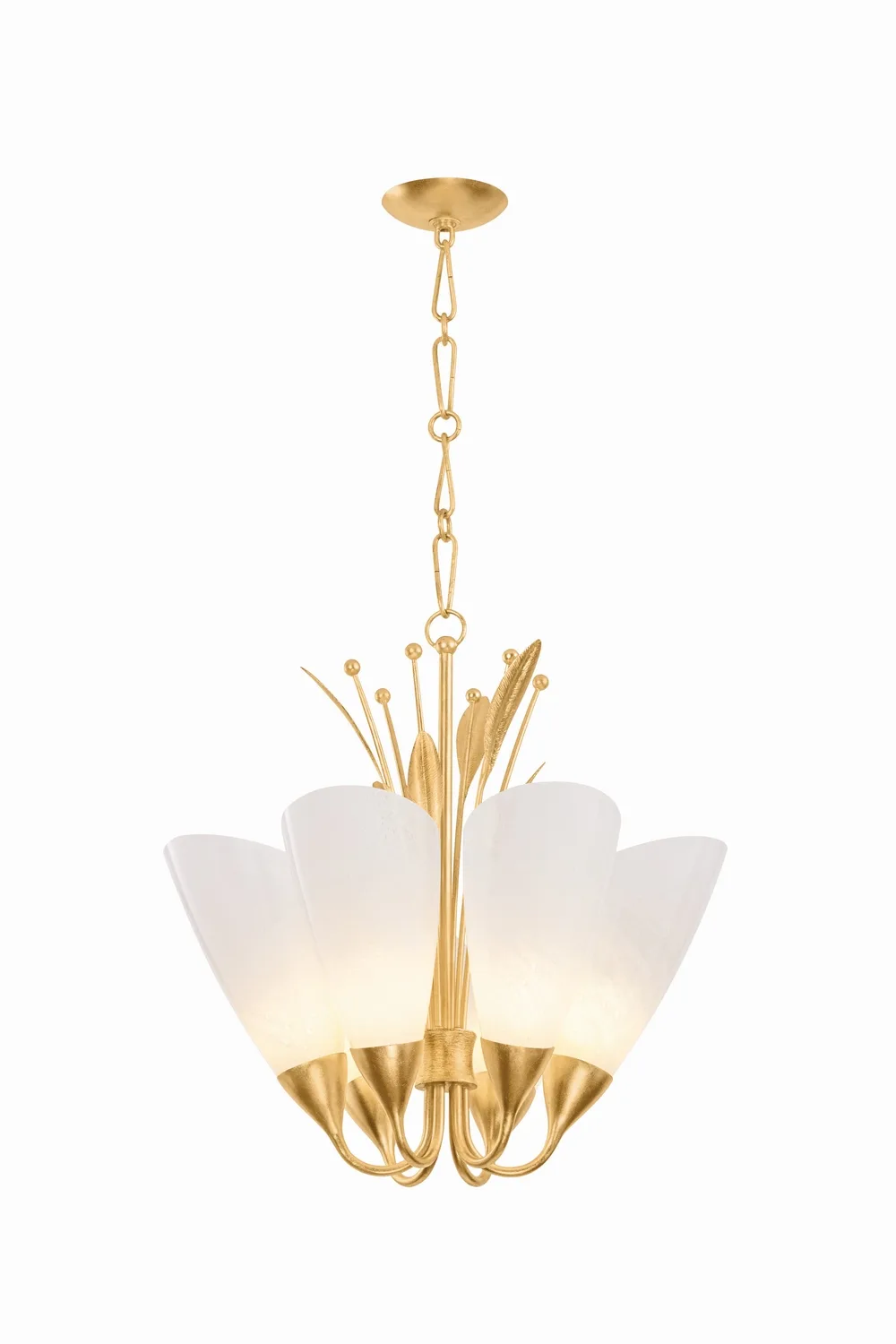 Forest Glen 6-Light Chandelier in Vintage Gold Leaf