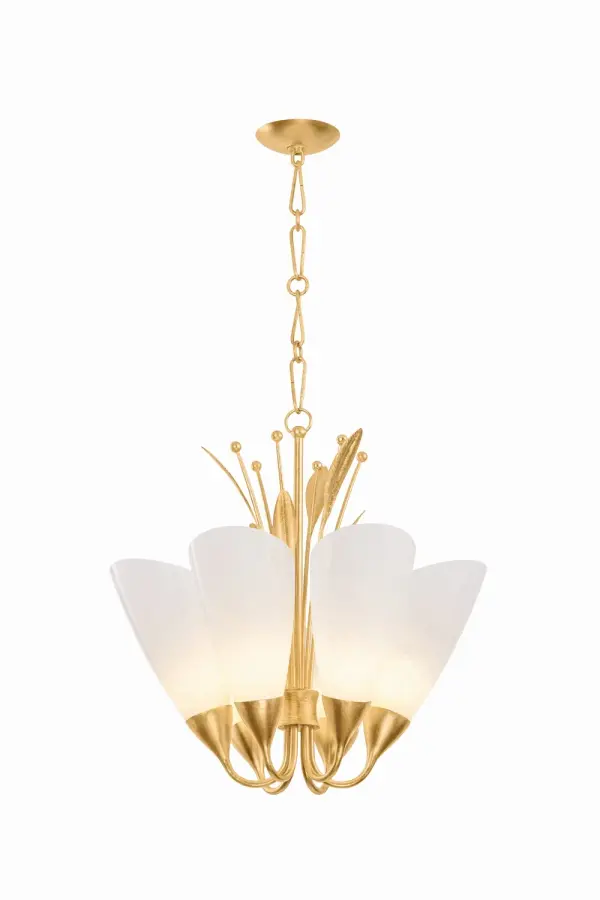 Forest Glen 6-Light Chandelier in Vintage Gold Leaf - Image 1