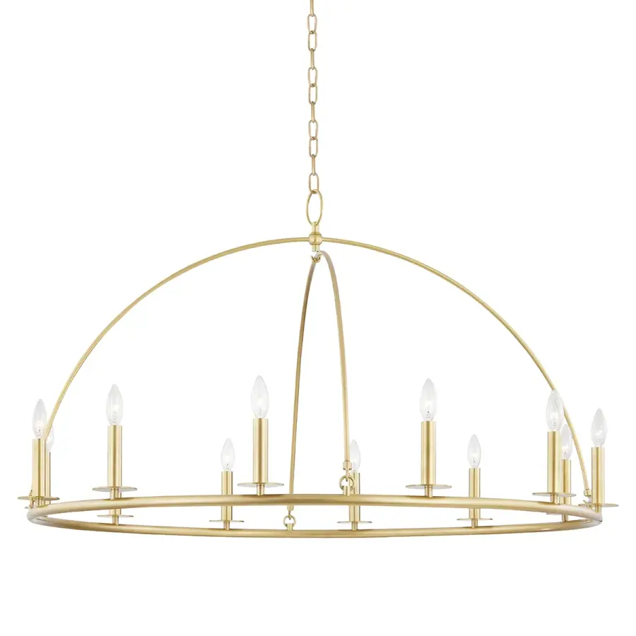 Howell 12-Light Chandelier in Aged Brass