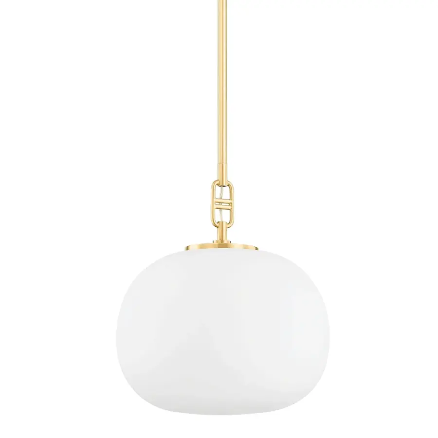 Ingels One Light Pendant in Aged Brass - Image 1