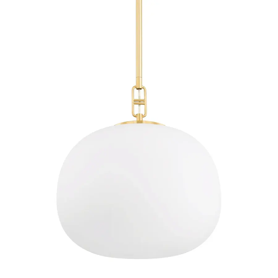 Ingels 16" Pendant in Aged Brass - Image 1