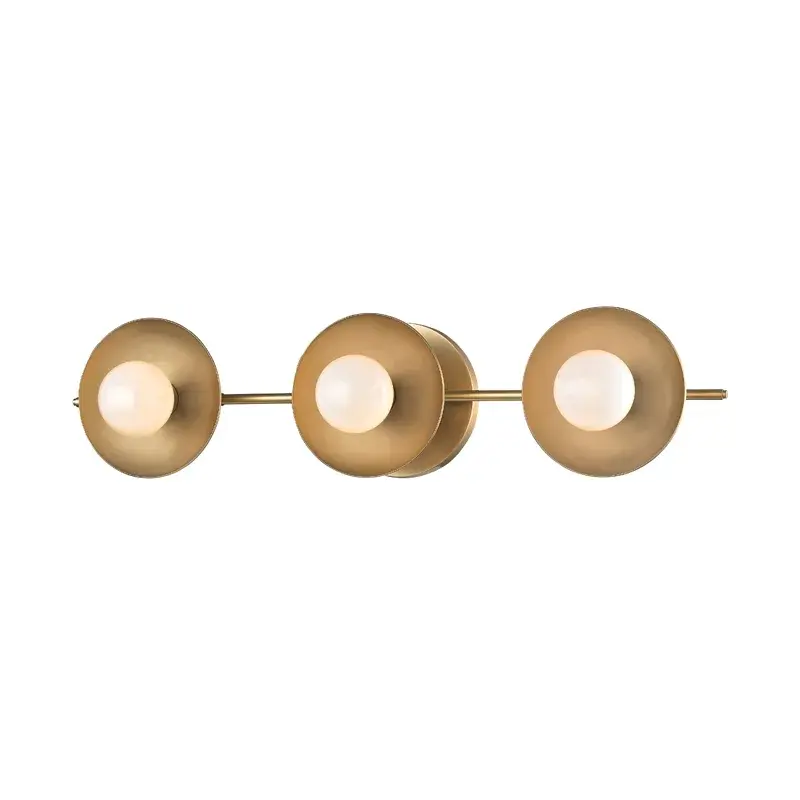 Julien 3-Light LED Bath Bracket in Aged Brass - Image 1