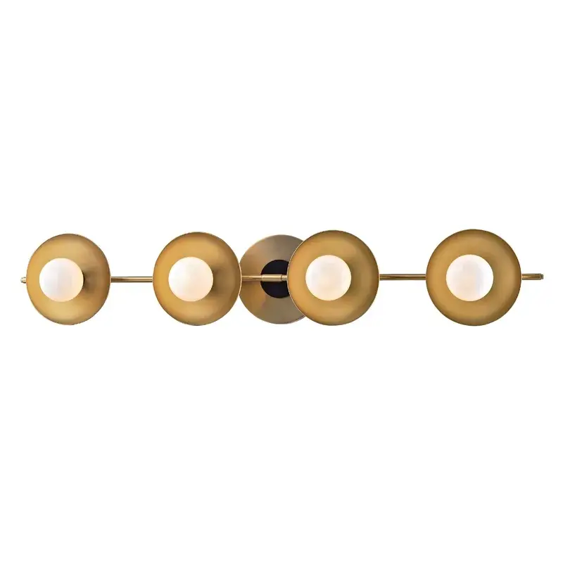 Julien 4-Light LED Bath Bracket in Aged Brass