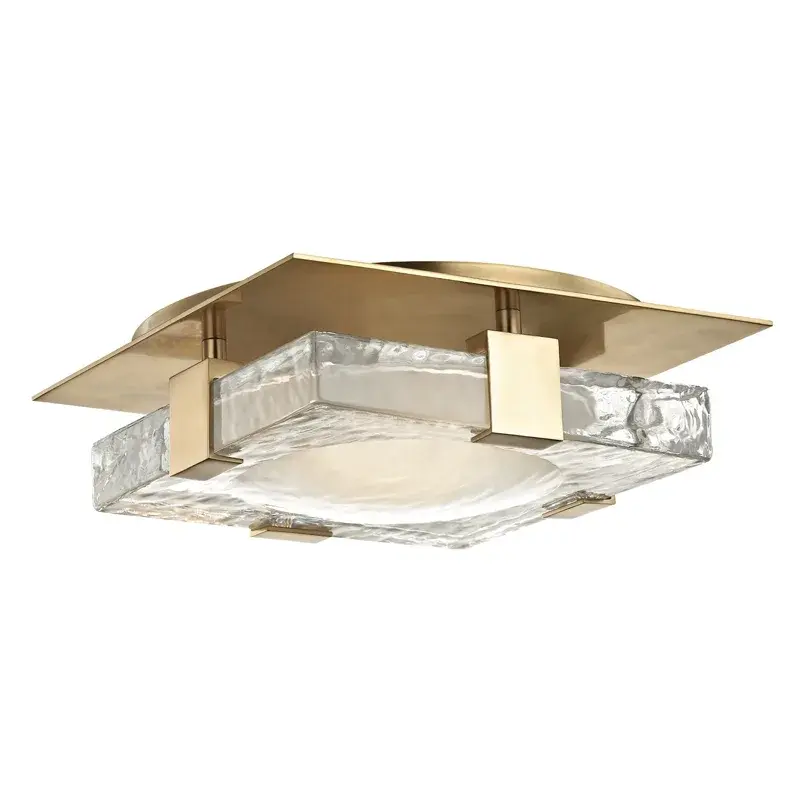 Bourne LED Wall Sconce in Aged Brass - Image 1