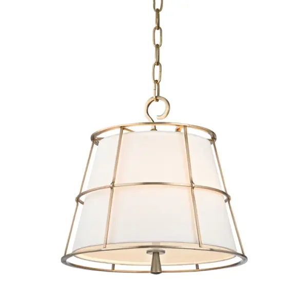 Savona 2-Light Pendant in Aged Brass