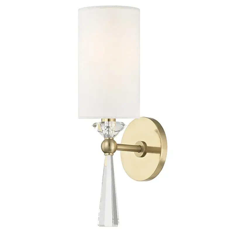 Birch Wall Sconce in Aged Brass