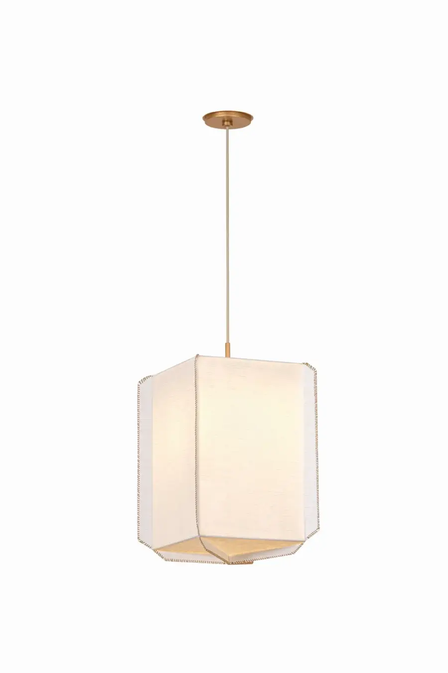 Louise 1-Light Pendant in Patina Gold Leaf - Image 1
