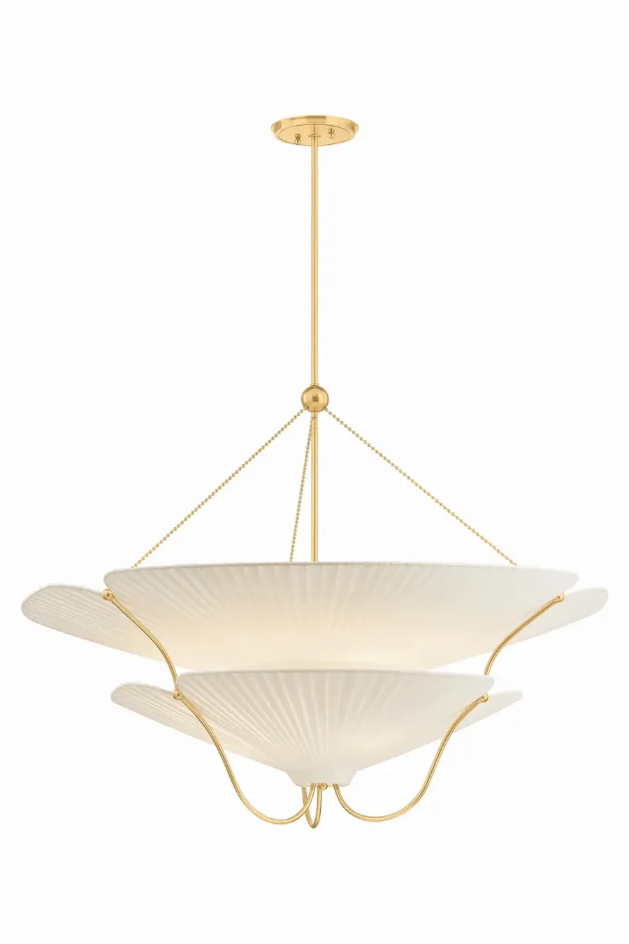 Gerhard 9-Light Chandelier in Aged Brass - Image 1