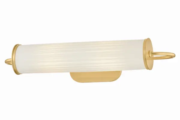 Elaine combines refined metalwork with a beautifully pleated silk shade to create sophisticated accent lighting. The swooping Aged Brass arms add sculptural interest while the gathered fabric diffuses light evenly, making it ideal for artwork or transitional spaces.