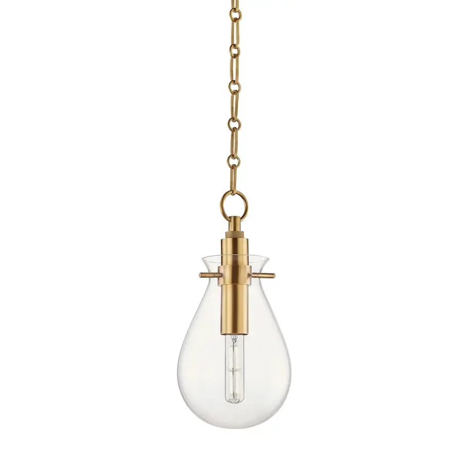 Ivy LED Pendant in Aged Brass - Image 1