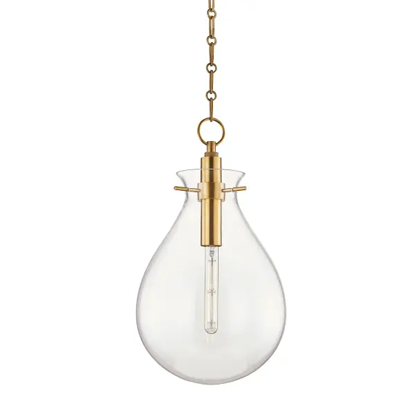 Ivy LED Pendant in Aged Brass - Image 1