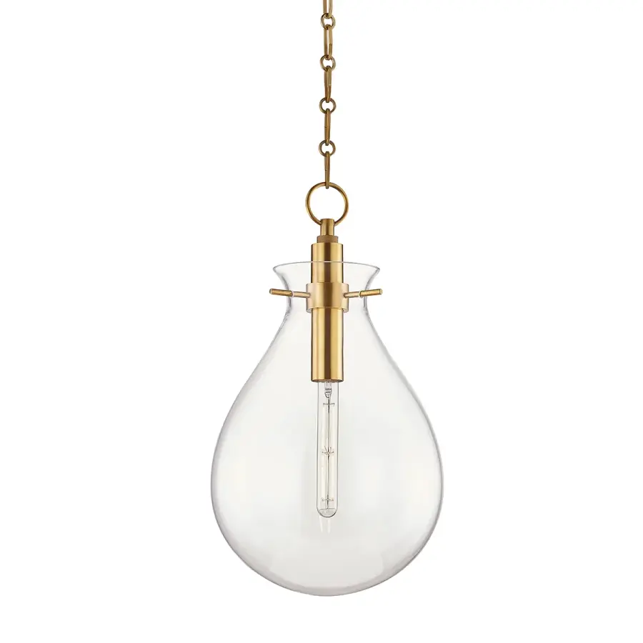 Ivy LED Pendant in Aged Brass - Image 1