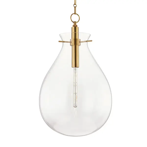 The Ivy pendant redefines minimalist lighting with delicate teardrop glass shades and refined metal detailing. Its understated elegance and versatile aged brass finish make it perfect for layering throughout modern and transitional homes.