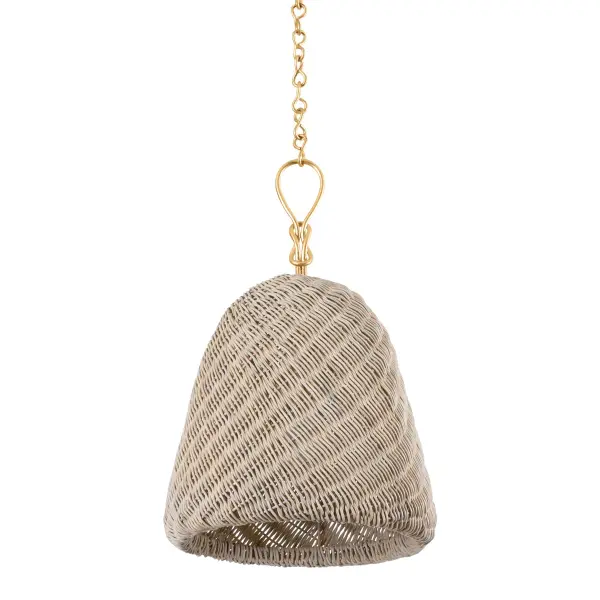 Reina Natural Rattan Pendant - Image 1