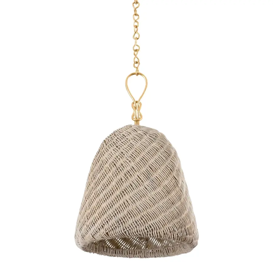 Reina Natural Rattan Pendant - Image 1
