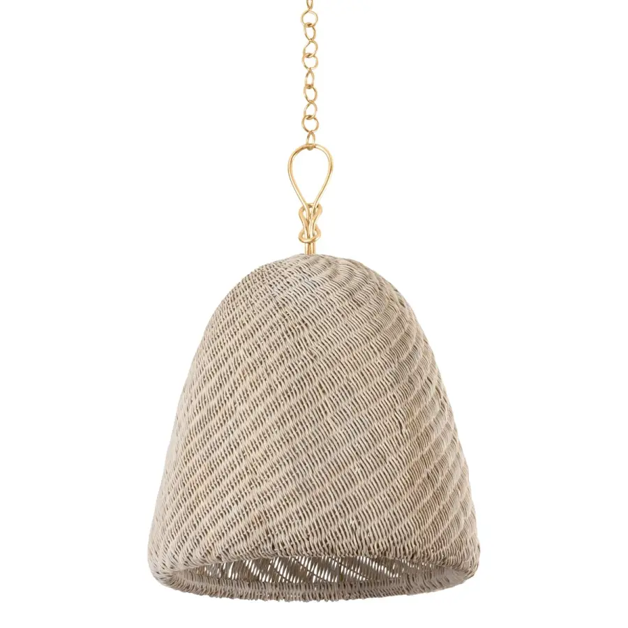 Reina Natural Rattan Pendant - Image 1