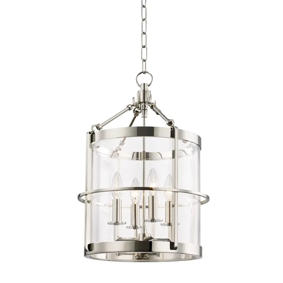 Ren 4-Light Lantern in Polished Nickel