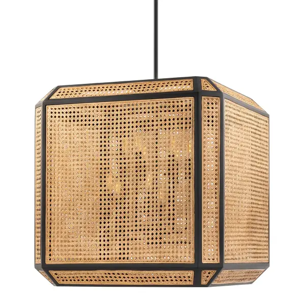 The Georgia chandelier combines natural rattan weaving with a refined Old Bronze finish, creating a statement piece that bridges organic texture and modern sophistication. Its 27-inch linear profile and integrated LED technology make it both beautiful and practical.