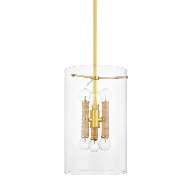 Barlow 6-Light Lantern in Aged Brass - Image 1