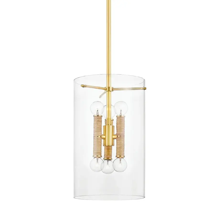 Barlow 6-Light Lantern in Aged Brass - Image 1