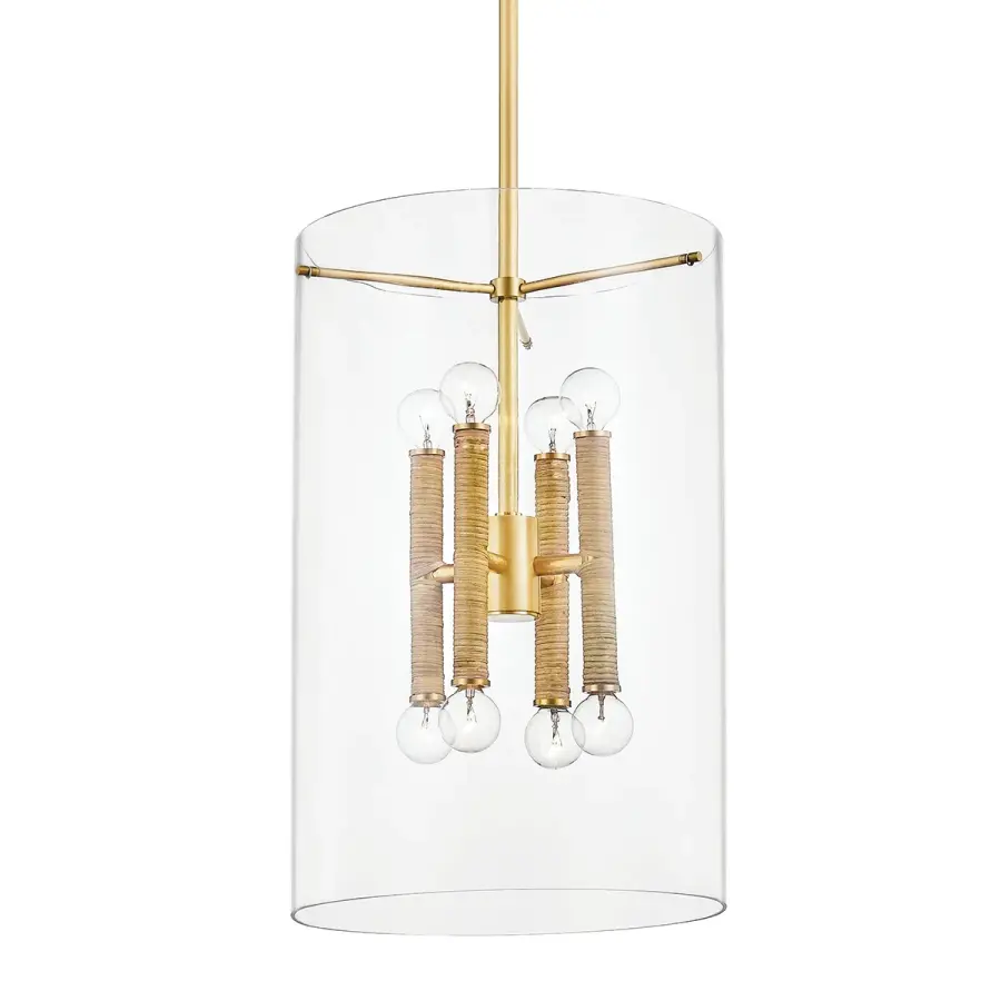 Barlow 8-Light Lantern in Aged Brass - Image 1