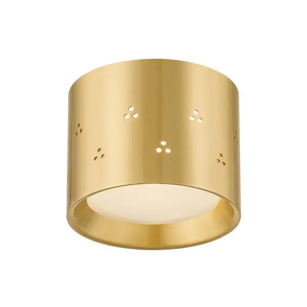 The Edisto reimagines traditional can lighting with whimsical perforated detailing that creates unique ceiling light play. Compact at 4.5 inches wide, it's ideal for multiples in bathrooms and hallways where function meets character.