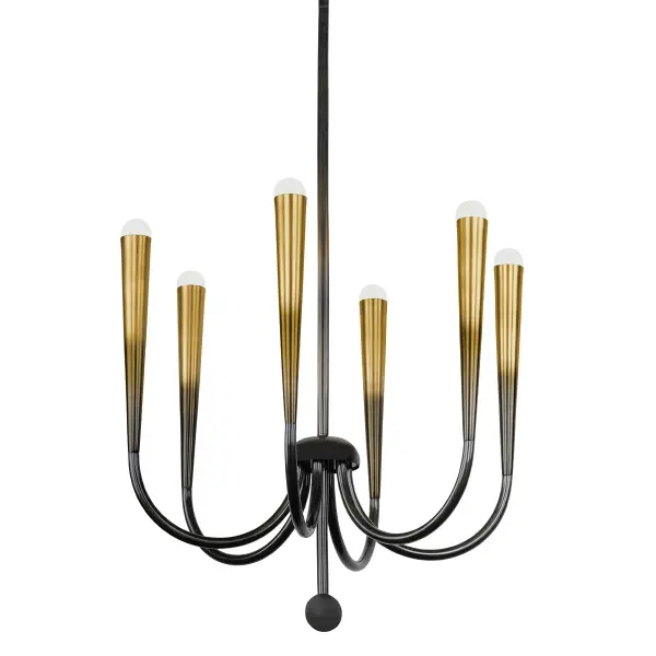 Adley 6-Light Chandelier in Gradient Brass - Image 1