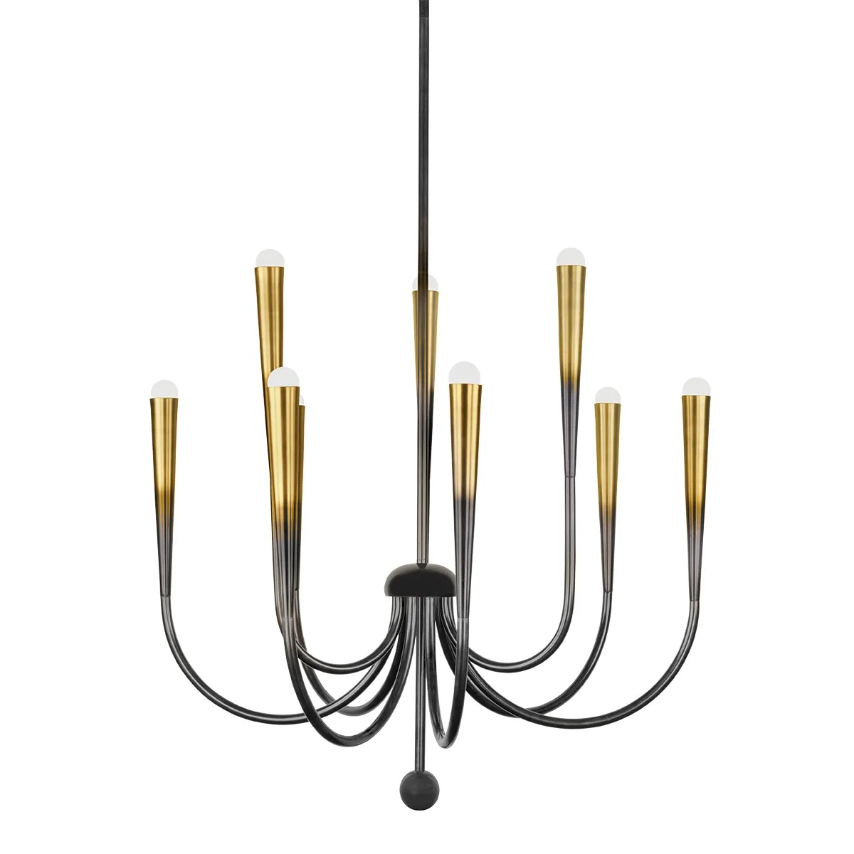 Adley 9-Light Chandelier in Gradient Brass