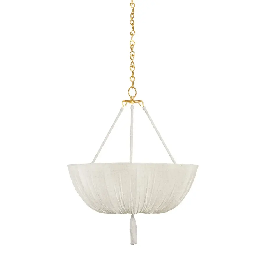 Carolina 3-Light Pendant in Aged Brass