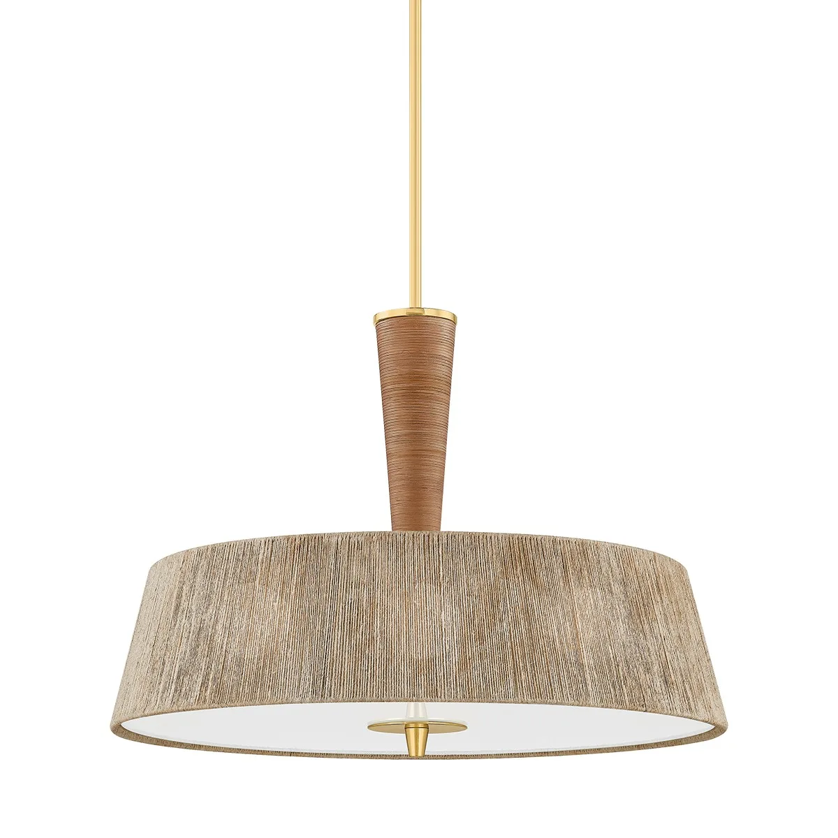 George 3-Light Pendant in Aged Brass