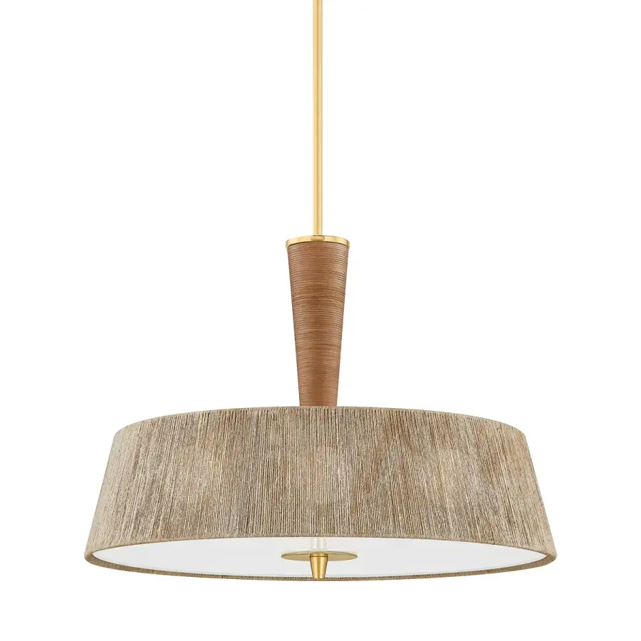 George 3-Light Pendant in Aged Brass - Image 1