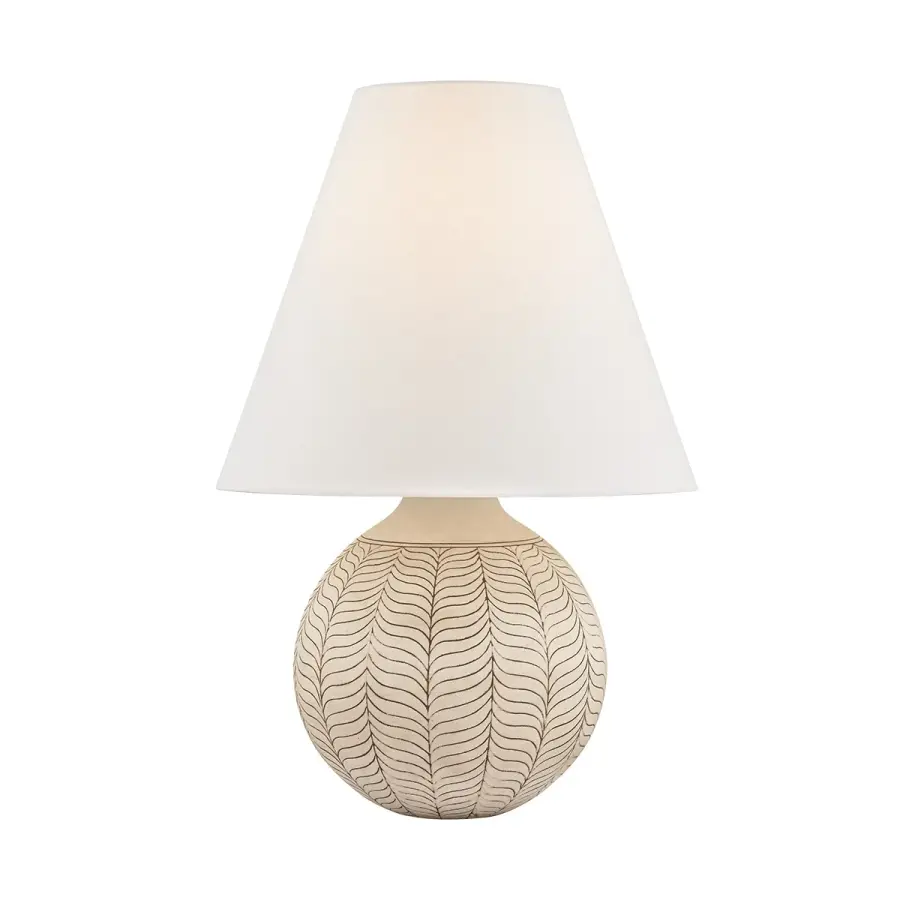 Hudson Valley Lighting Ceramic Ivory Petal Table Lamp - Image 1