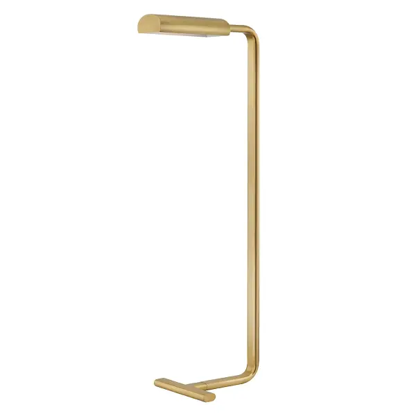 The Renwick floor lamp combines industrial design with transitional warmth through its aged brass finish and adjustable task lighting. Perfect for reading corners and workspaces where focused light meets style.