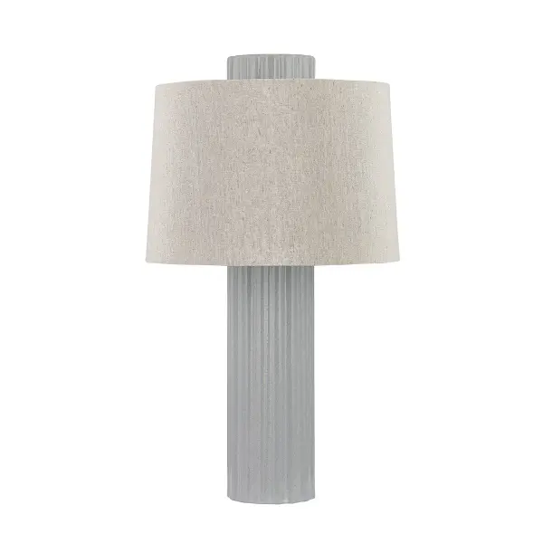 This Hudson Valley table lamp combines aged brass metalwork with a distinctive ceramic shell grey shade for a refined, transitional aesthetic. The warm brass finish adds timeless elegance while the ceramic shade provides soft, diffused light perfect for ambient or task lighting.