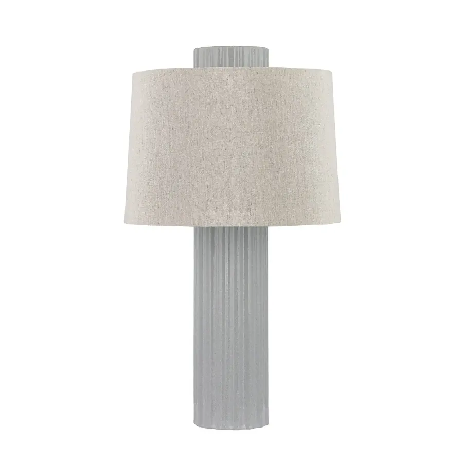 Hudson Valley Lighting Table Lamp in Aged Brass with Ceramic Shell Grey - Image 1