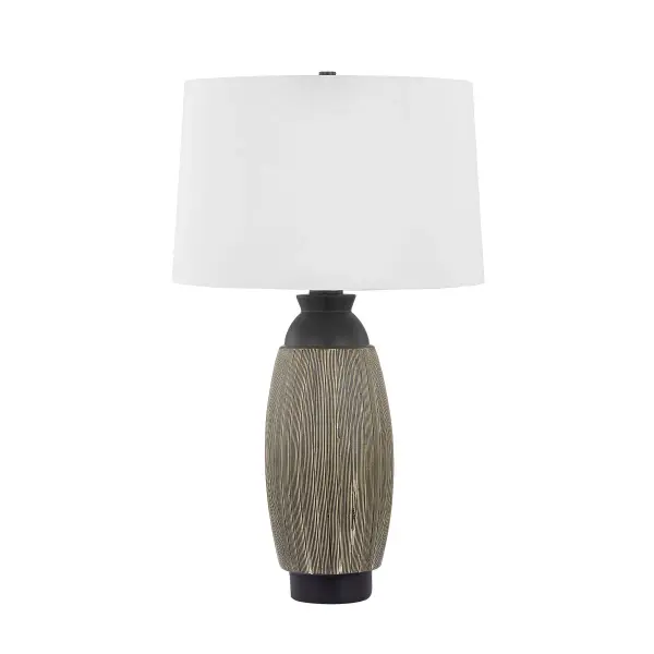 This Hudson Valley table lamp combines distressed bronze metalwork with cultured black ceramic for a refined transitional aesthetic. The single-light design offers versatile accent lighting for residential and hospitality settings.